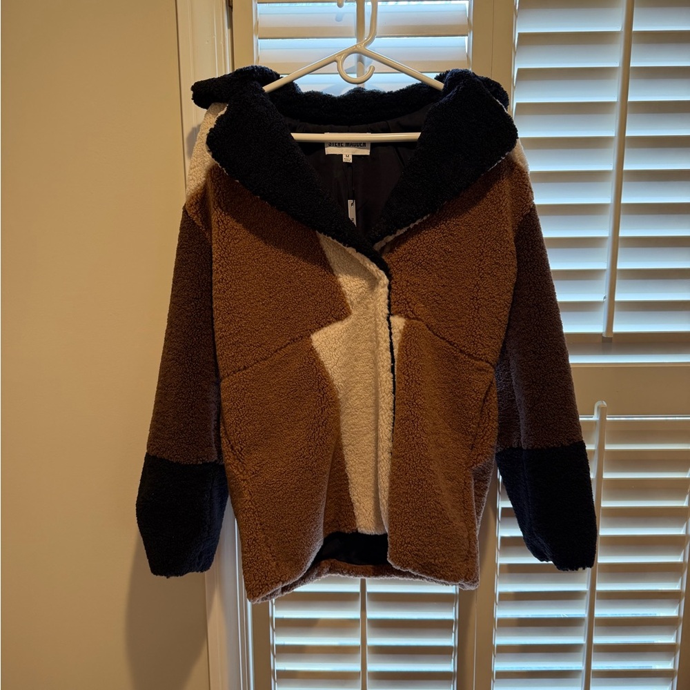Steve Madden' Brown and Cream Puffer Jacket